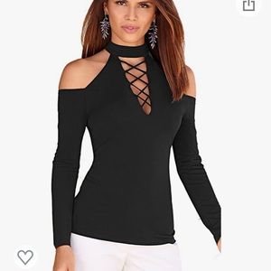 Cut out shoulder blouse